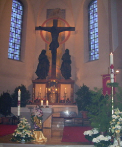 Foto vom Altar beim Festgottesdienst