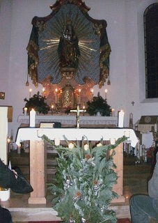 Foto vom Altar in Maria im Elend